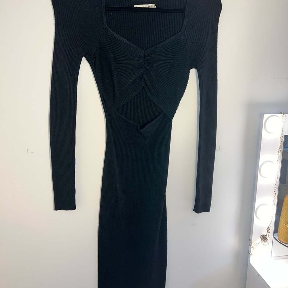 Elegant Black Knit Dress